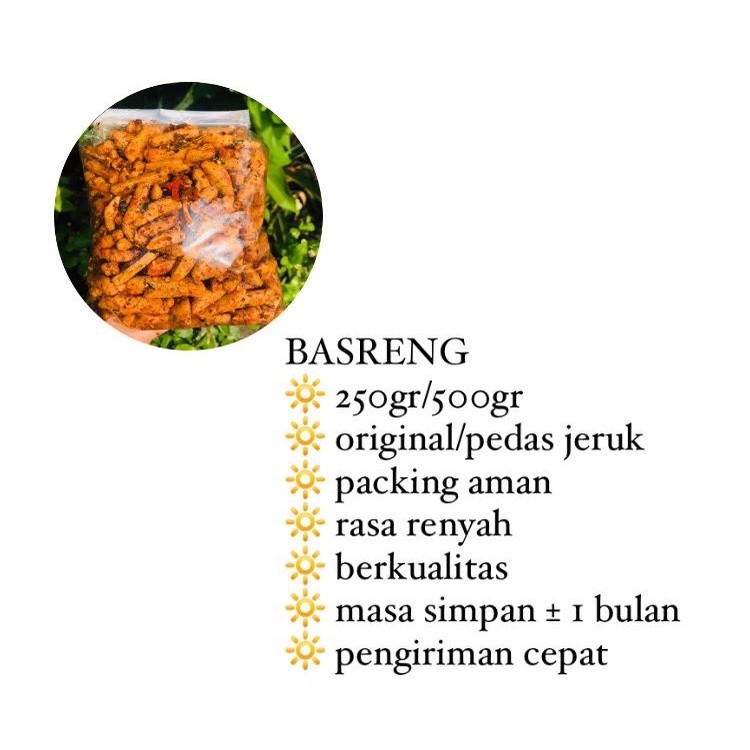 

Eumsig 500Gr 1/2Kg Basreng Viral Bakso Goreng Pedes Daun Jeruk Bakso Goreng Daun Jeruk
