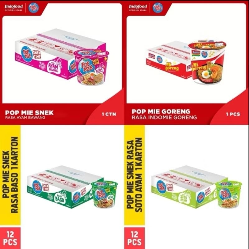 

Sega Tungtung (1 Dos) Pop Mie Mini Snek Time 1 Dos Isi 12 Pcs