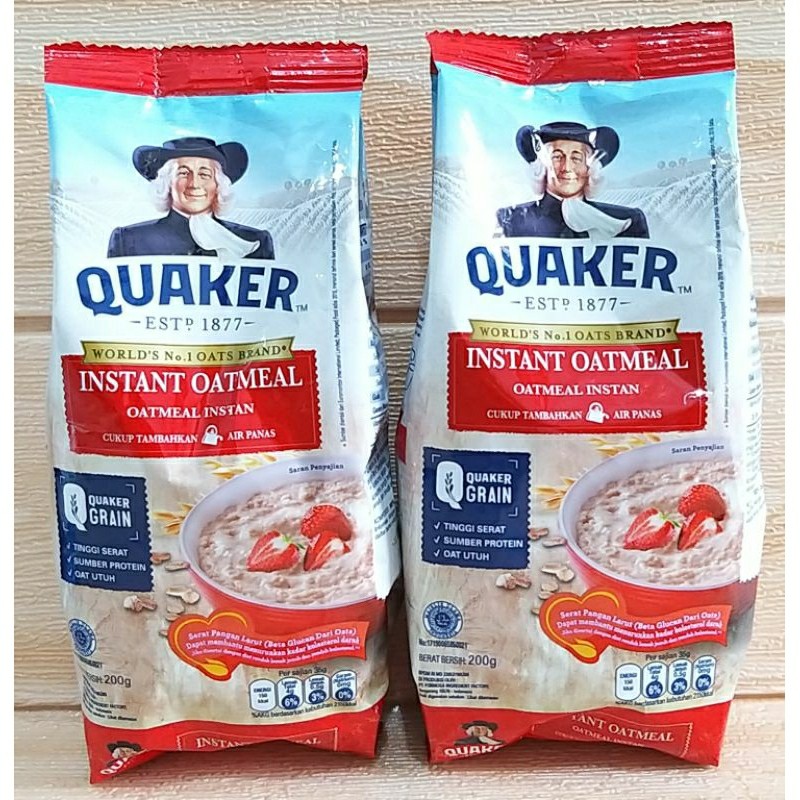 

Sega Tungtung Quaker Oatmeal 200Gr / Quaker Oat / Quaker