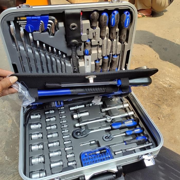 Grosir Tool Set 132 Pcs With Abs Box Sands Kunci Set Perlengkapan Bengkel Dll