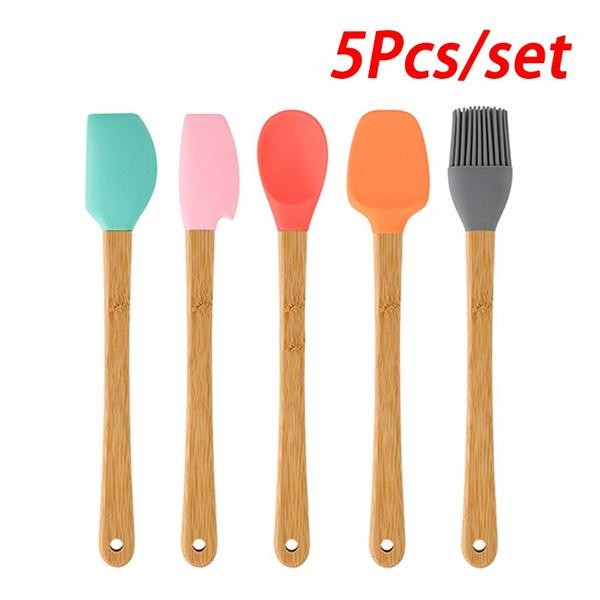 

Silicone Spatula Mini Set Spatula Utensil 5 Pcs Silicone Brush Spoon