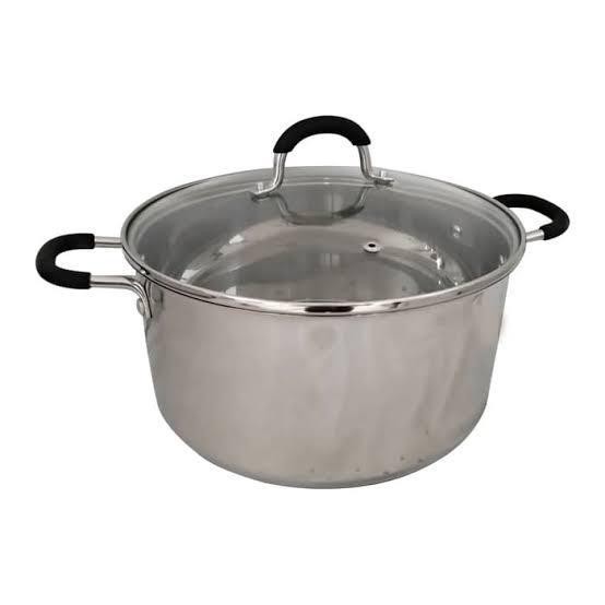 

Nurnberg Pot 26 Cm 6L Panci Stainless Steel 18/10 Tutup Kaca Glass Lid