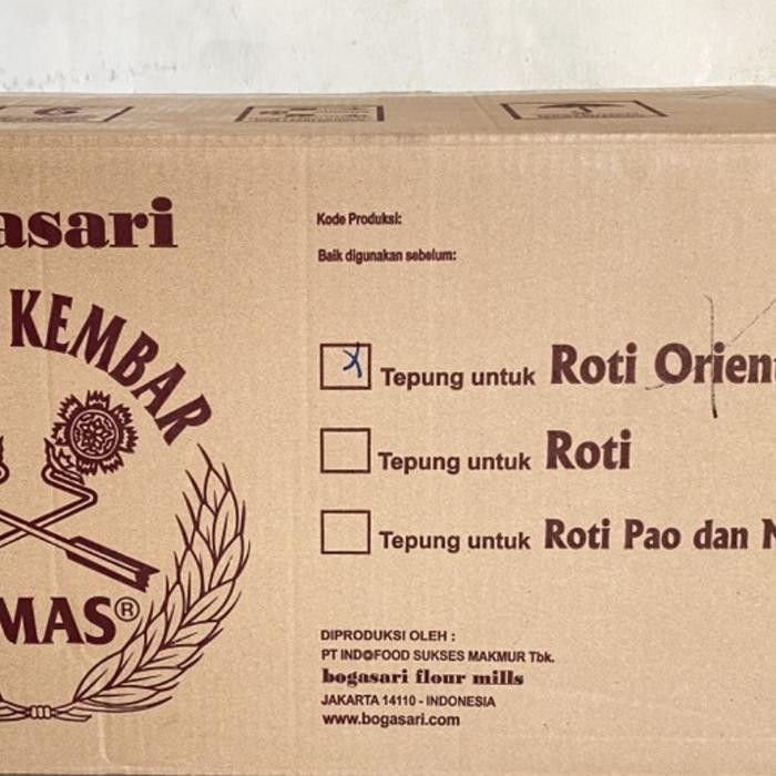 

Terlaris 1Dus Isi 6Pcs Tepung Terigu Cakra Kembar Emas Bogasari (Roti Oriental)