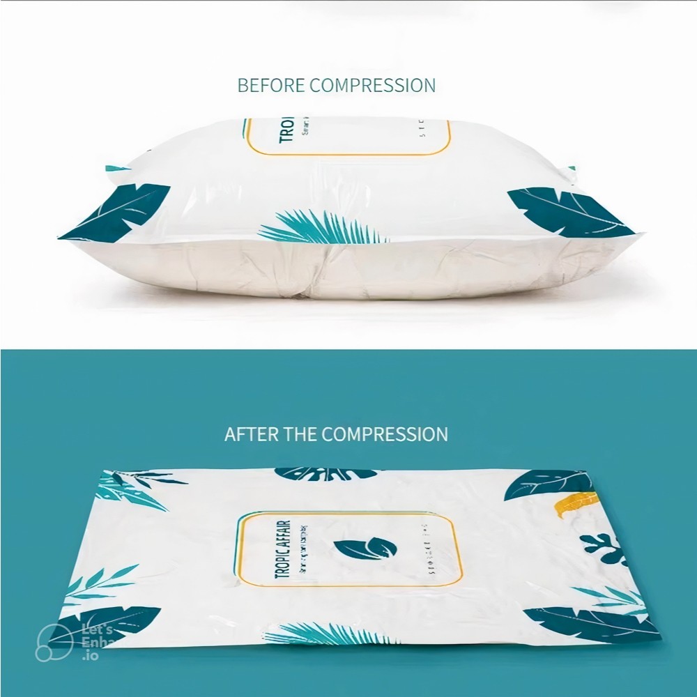 Vacuum Bag Plastic Travel Transparan untuk Pakaian - Living