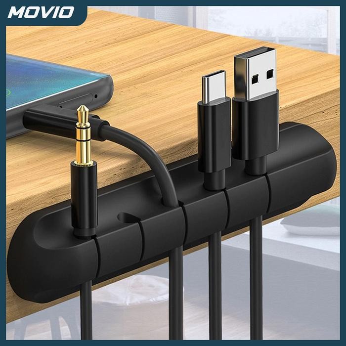 

MOVIO Cable Organizer - Cord Holder Clip Organizer Kabel Charger USB