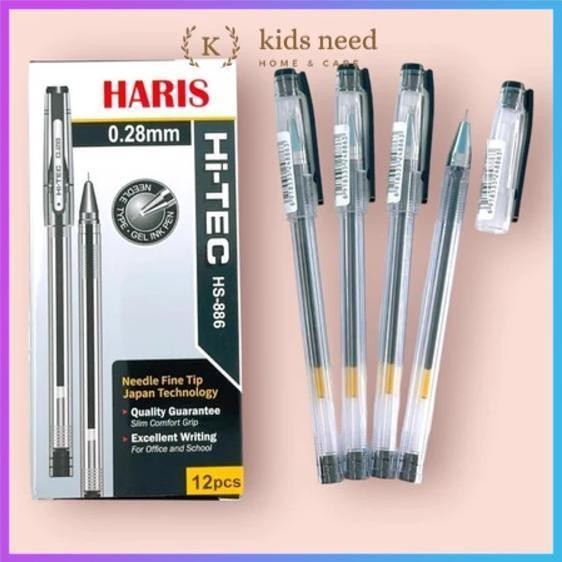 

(12pc) HI TECH Pulpen 0.28MM / PEN GEL HITECH HI-TECH Murah/ Pel Jel Mata Jarum Hi tech H 1PAK/12PCS