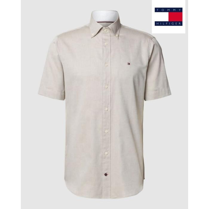 PREMIUM JUMBO Tommy's Hilfiger Kemeja Polos Lengan Pendek Pria Formal