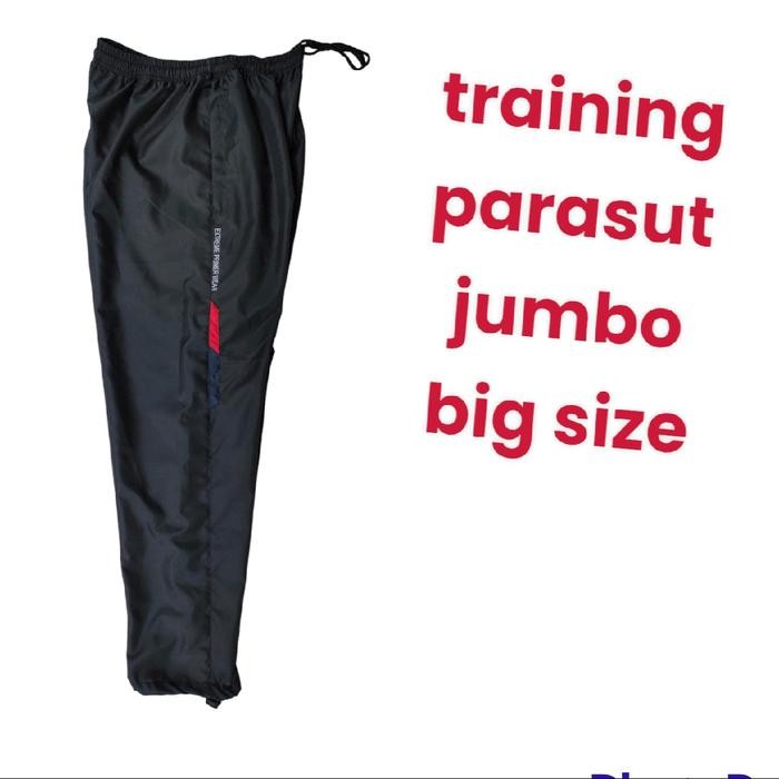 PREMIUM celana olahraga training parasut jumbo big size training jumbo training parasut cwe/cwo