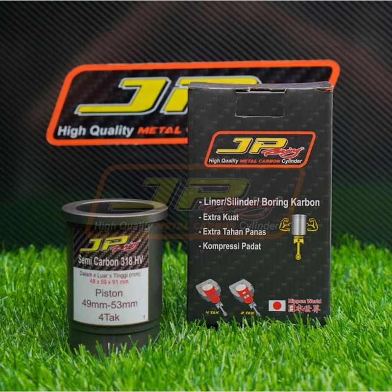 JP RACING Liner carbon utk piston 49-53 mm bahan semi carbon 318 hv ORIGINAL GENUINE ASLI JPLiner