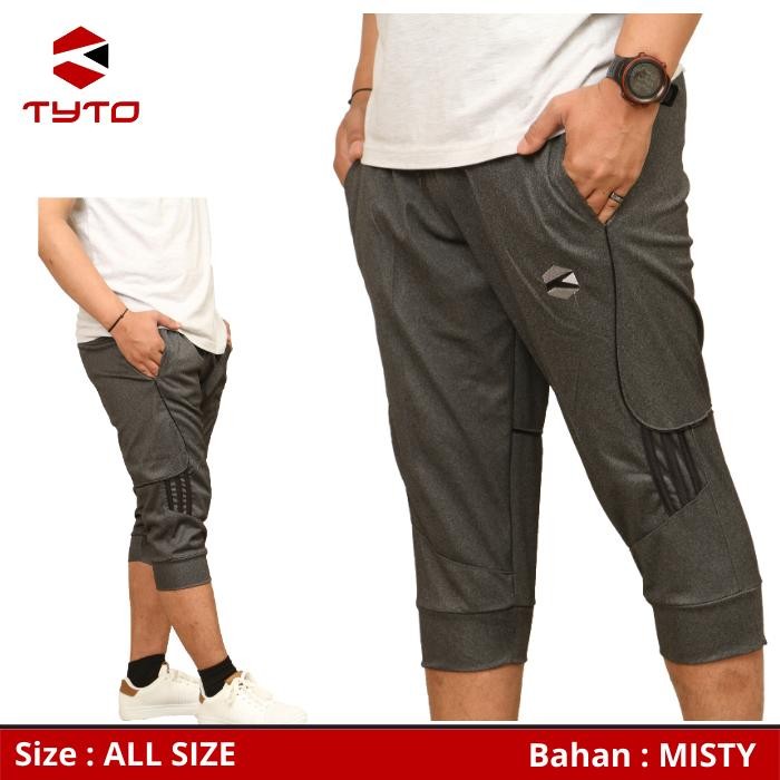 PREMIUM Celana Sontog Olahraga Training Pria 3/4 TYTO Misty Import Premium