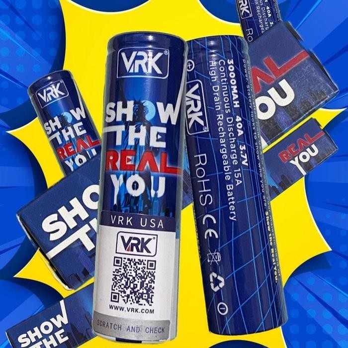 New Baterai 18650 VRK Authentic