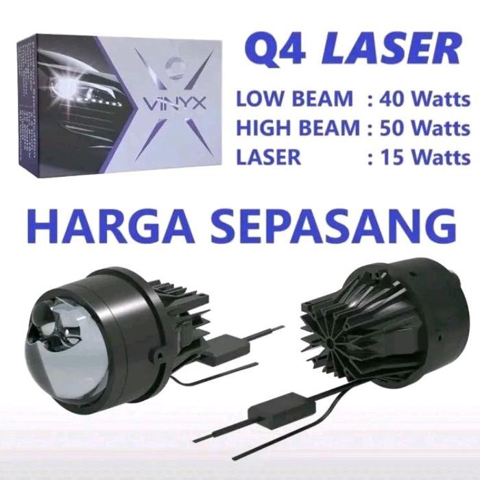 PREMIUM Foglamp Projector Vinyx Q4 Laser LED BiLED Lampu Kabut Mobil 3 Inch - Vinyx Q4 Laser, Toyota