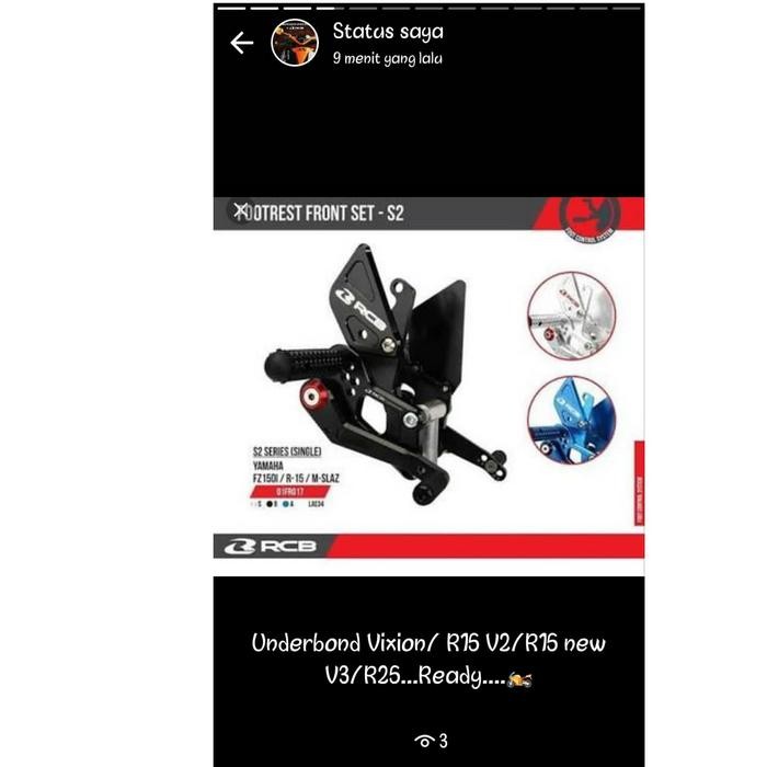 PREMIUM Footstep footrest r15 v2 v3 vixion xabre rcb racingboy