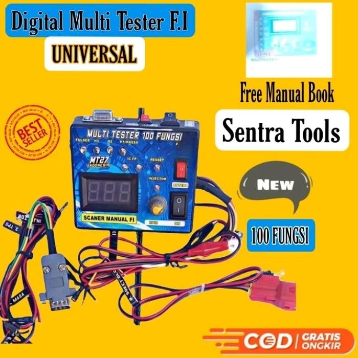 PREMIUM MULTITESTER 100 Fungsi Termurah Modul fi SCANNER Manual Alat Tes Sensor