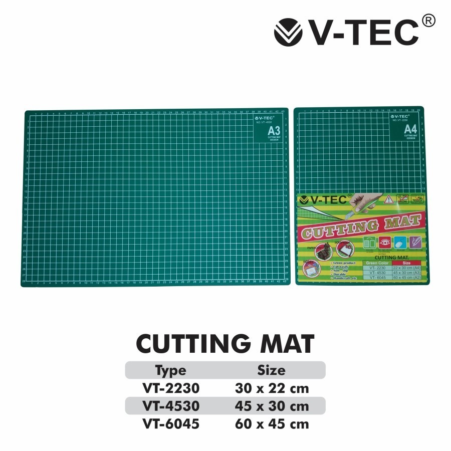 

V TEC CUTTING MAT VT-4530 A3 / ALAS POTONG CUTTER TEBAL A3