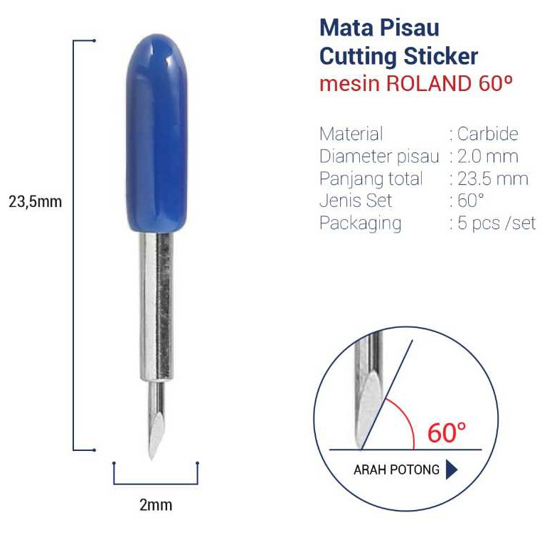 

Mata Pisau Jarum untuk Cutting Sticker/Vinyl Roland 30 45 60