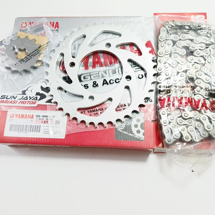 Gear Set Komplit + Rantai Vega ZR - Jupiter Z Robot - Vega RR - FORCE 1 FI - Jupiter Z 1 Motor