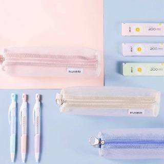 

Ready JT Kotak pensil korea pouch/ tempat pensil transparant simple bening/pencil case lucu