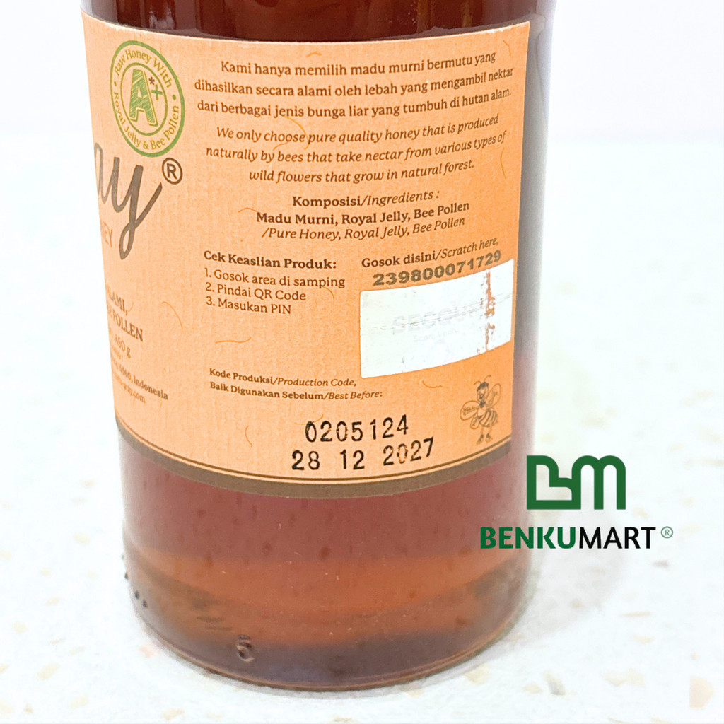 

Madu Uray Grade A+ Natural Honey 100% Madu Lebah Alami 450gr