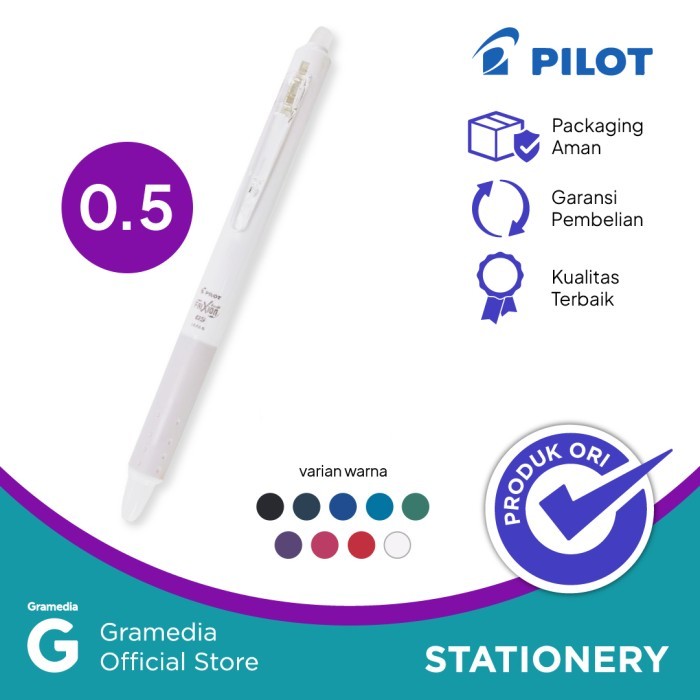 

Ready JT Pilot Ballpen Frixion Clicker Blbt Fr 05 White