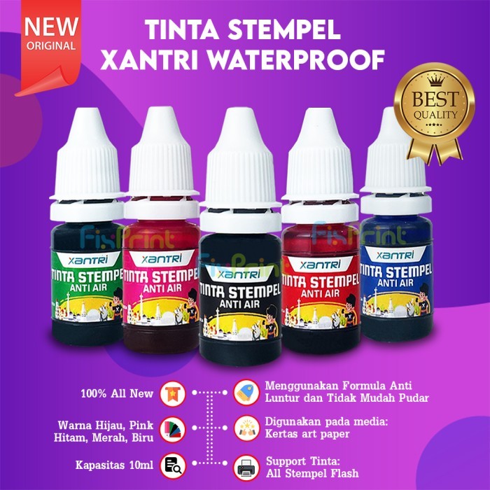 

Ready JT Ink Stamp Flash Permanen Waterproof Tinta Refill Stempel 10ml