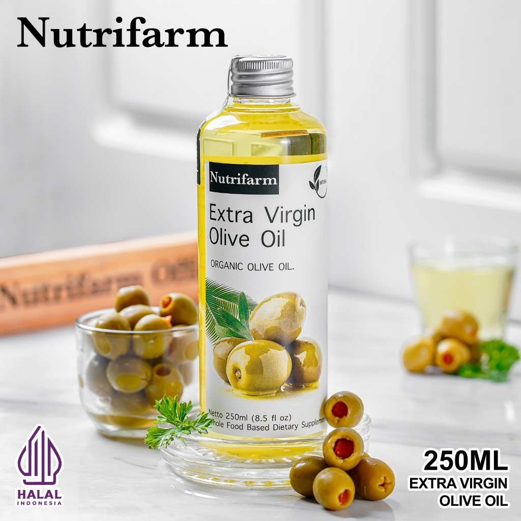 

NUTRFARM EXTRA VIRGIN OLIVE OIL 250ML HALAL UNTUK MASAK MPASI HERBORIST COLLAGEN RAMBUT BERTOLLI/