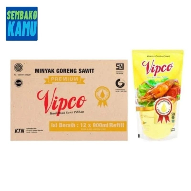 

Minyak Goreng Vipco 900 ml - 1 Dus isi 12 pcs