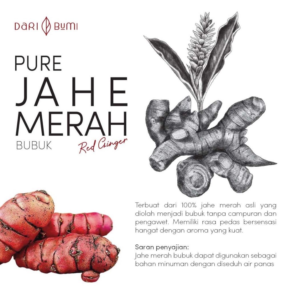 

Dari Bumi Jahe Merah Bubuk 50 Gr Premium Red Ginger Powder