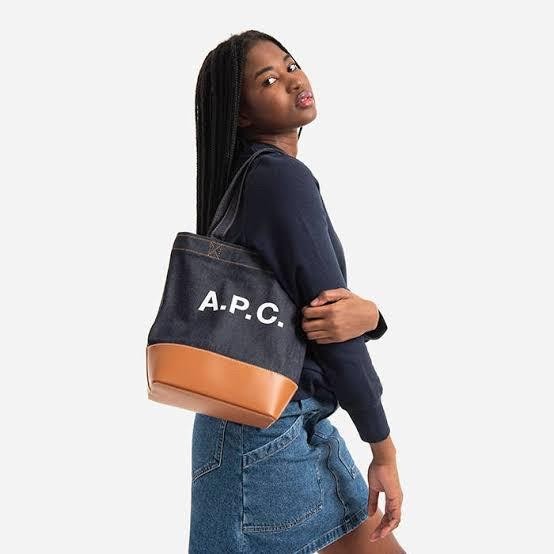 BEST SELLER APC Axelle Tote - Brown/Denim