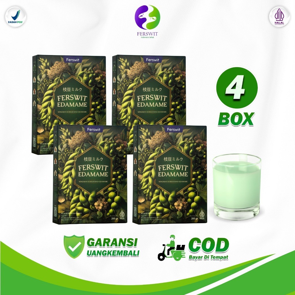 

Ferswit Susu Edamame Jepang - Baik Untuk Asam Lambung, Gerd & Pencernaan PAKET 4BOX