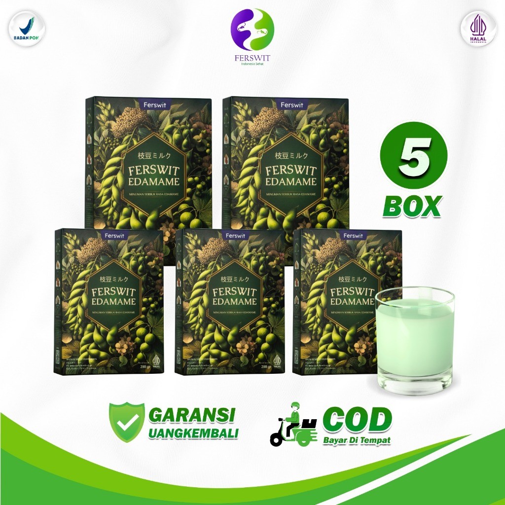 

Ferswit Susu Edamame Jepang - Bermanfaat Untuk Asam Lambung, Gerd & Pencernaan Paket 5box