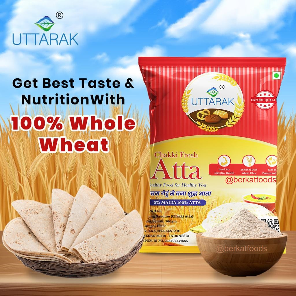 

Chakki Atta Uttarak India / Whole Wheat Flour / Tepung Gandum Import