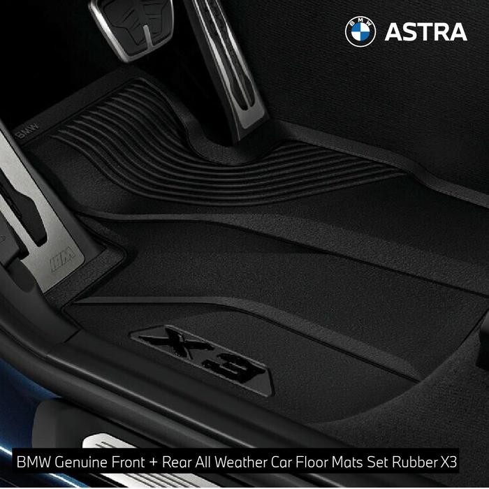 Terbaru Bmw Genuine Front + Rear All Weather Car Floor Mats Set Rubber X3
