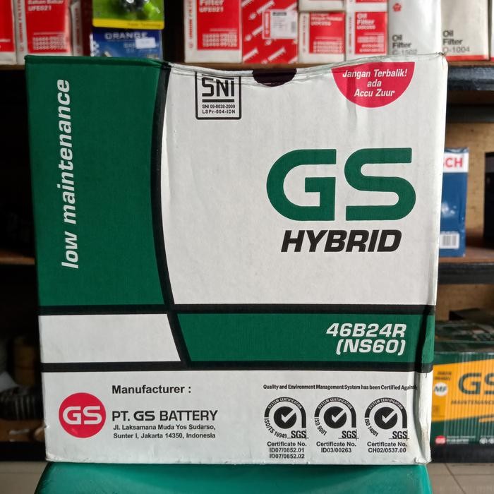 Aki Mobil/ Genset/ Gs Hybrid Ns60 / 46B24R/Astra Otoparts/ Gs Ns 60