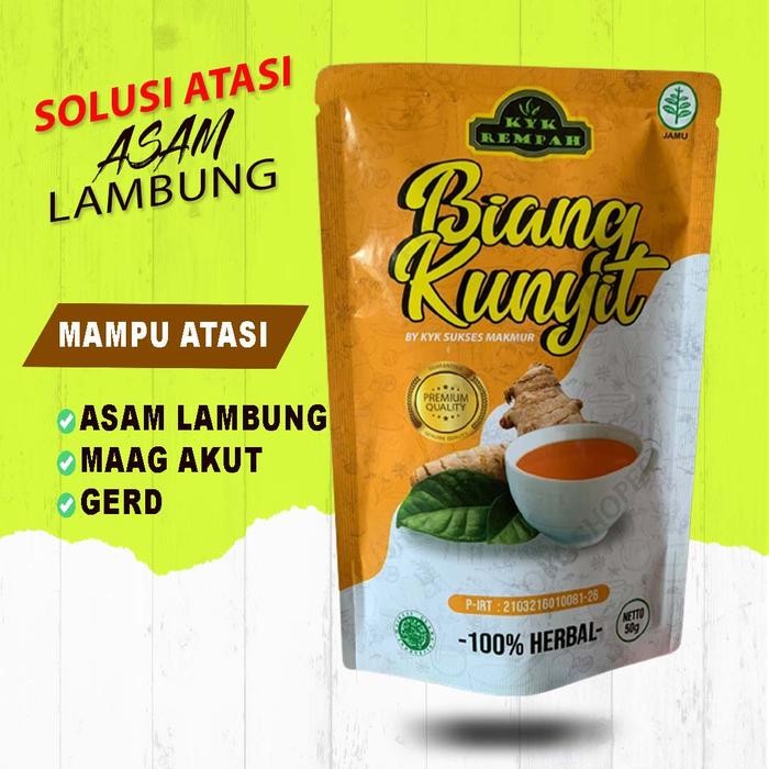 

Terlaris Biang /Empu Kunyit Bubuk Super- Asam Lambung & Gerd (Pouch)
