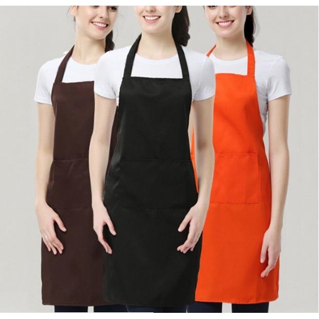 CELEMEK/APRON/RESTORAN/KOKI/MASAK/ CELEMEK HITAM POLOS