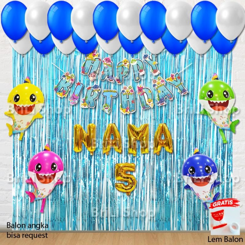 Classic Discount Paket Set Dekorasi Ulang Tahun Anak Baby Shark Pesta Ultah Hbd Babyshark
