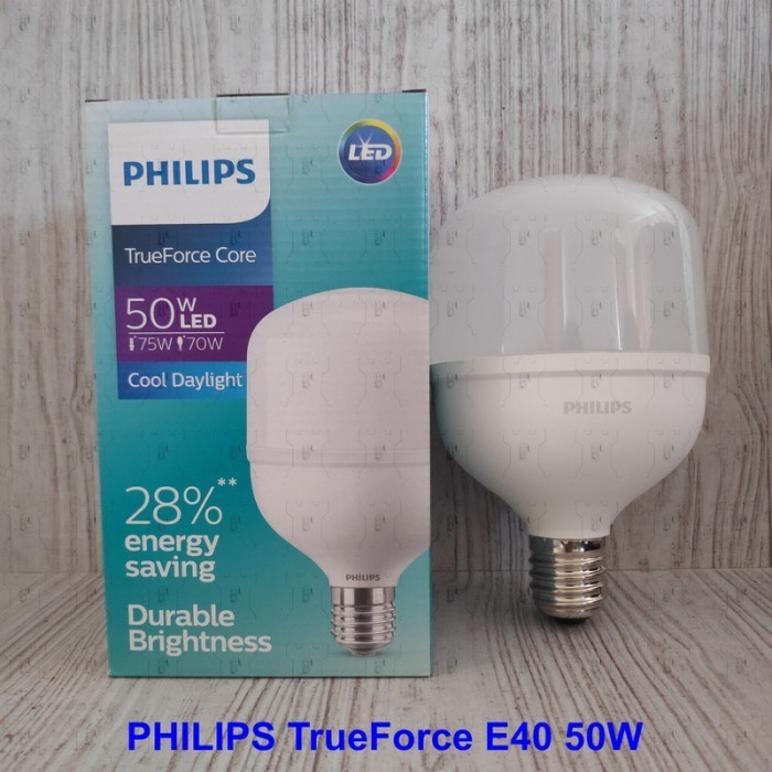 Classic Discount Lampu Led Bulb Trueforce Philips 50W E40 6500K Putih