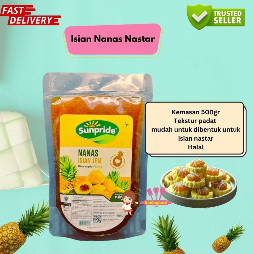 

Sunpride Nanas Jem Isian Nastar Selai Halal 500gr