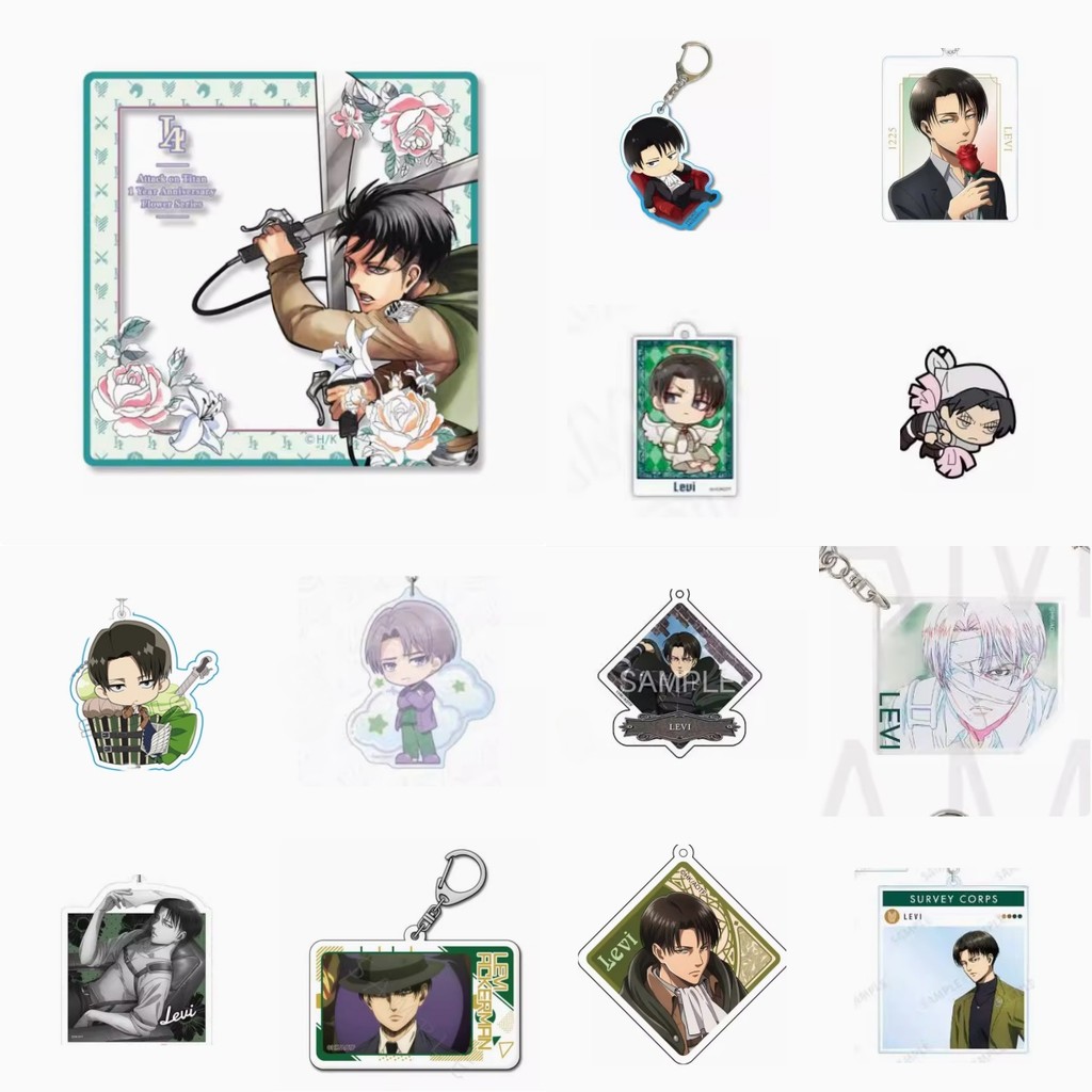 27 Styles Game Levi Ackerman Keychain Doll Anime Ackerman Levi Acrylic Keyring Pendant For Gift