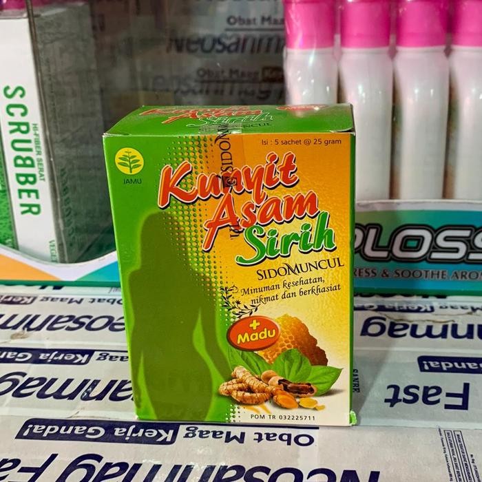 

Terlaris Kunyit Asam Sirih + Madu Sidomuncul/Box