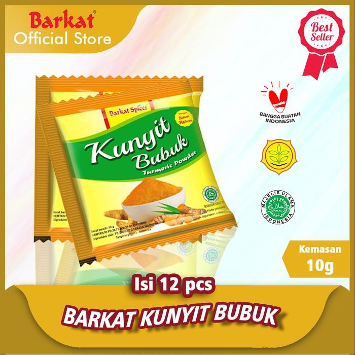 

Terlaris Barkat Kunyit Bubuk 10 Gram Harga 12 Pcs / 1 Renceng 100% Rempah Murni