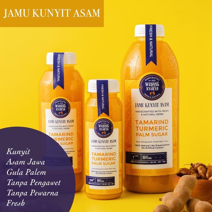

Terlaris Jamu Kunyit Asam - Wedang Nyonya 250Ml/500Ml/1000Ml