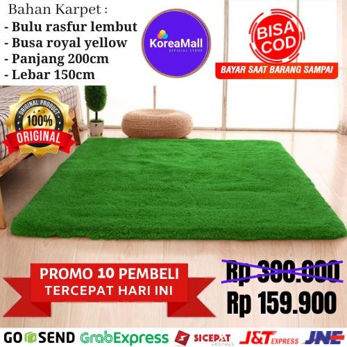 Karpet Bulu Korea Import 200X150 Rasfur Lembut Surpet / Kasur
