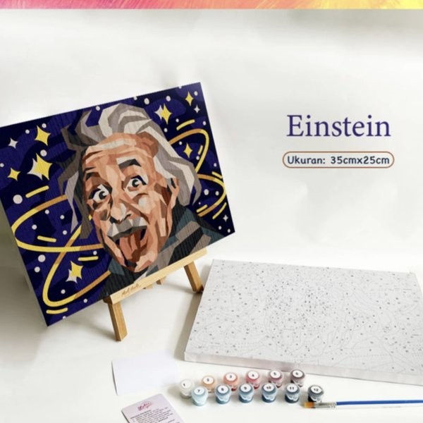 

Einstein - Paint By Numbers Kit - Painting Kit - 35X25Cm Paint By Number Painting By Number Kanvas