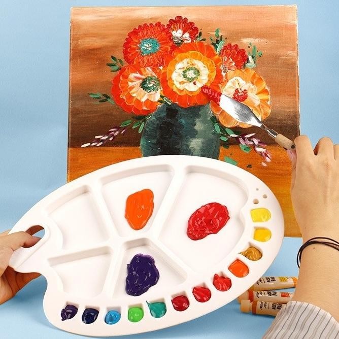 

MONT MARTE OVAL PLASTIC PALETTE 34 x 25cm alat lukis mainan edukasi