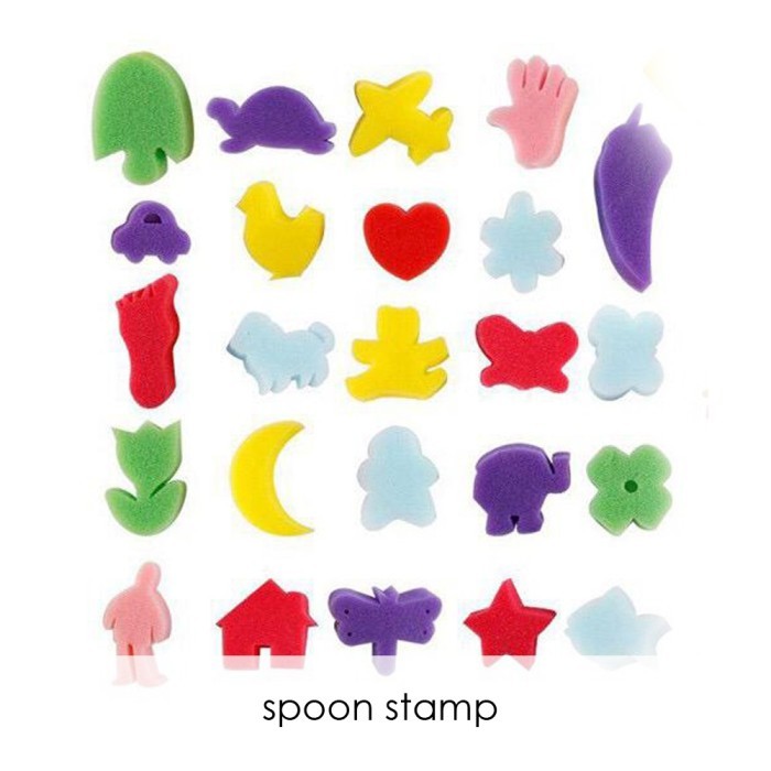 

[Eft] Stempel Spon Melukis Isi 6Pcs Alat Melukis/ Alat Lukis Sponge