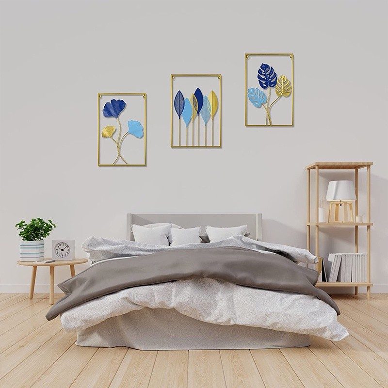 Wall Decor Hiasan Dinding Frame Metal Gold Warna Berbilang Nordic Dinding Frame WallDecor Metal Gold