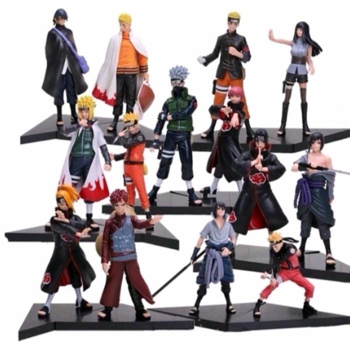 ASLI Action Figure Anime Naruto Shipudden-Hokage Naruto&Sasuke
