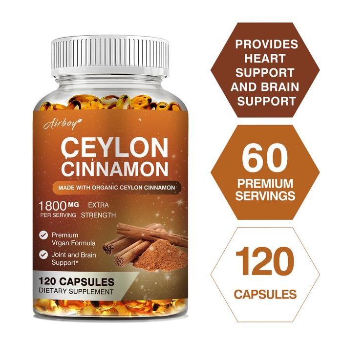 

Terlaris Kayu Manis Ceylon Organik 1800Mg, Penopang Sendi Dan Otak, Formula Premium, Produk Alami,